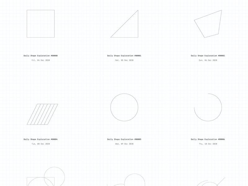 Thumbnails of minimal illustrations