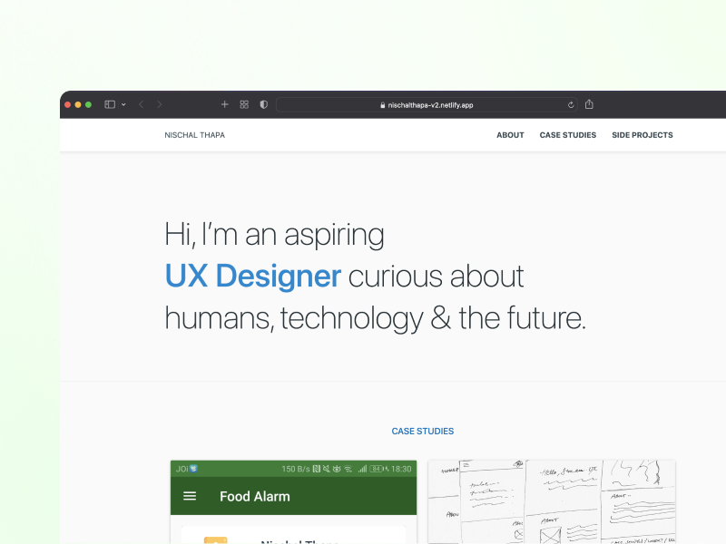 Hero image of first portfolio