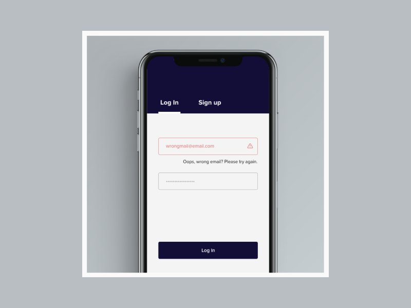 Screen from UX writing challenge