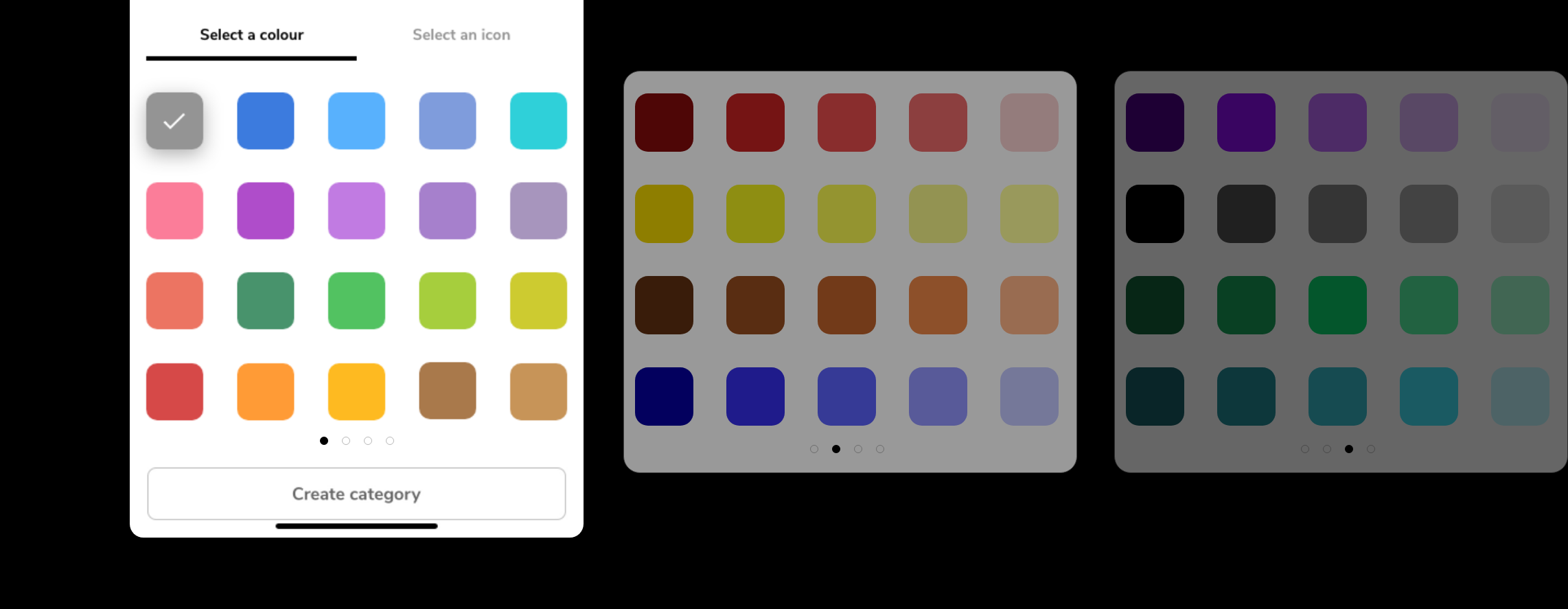 Layout that supports many options with pagination
